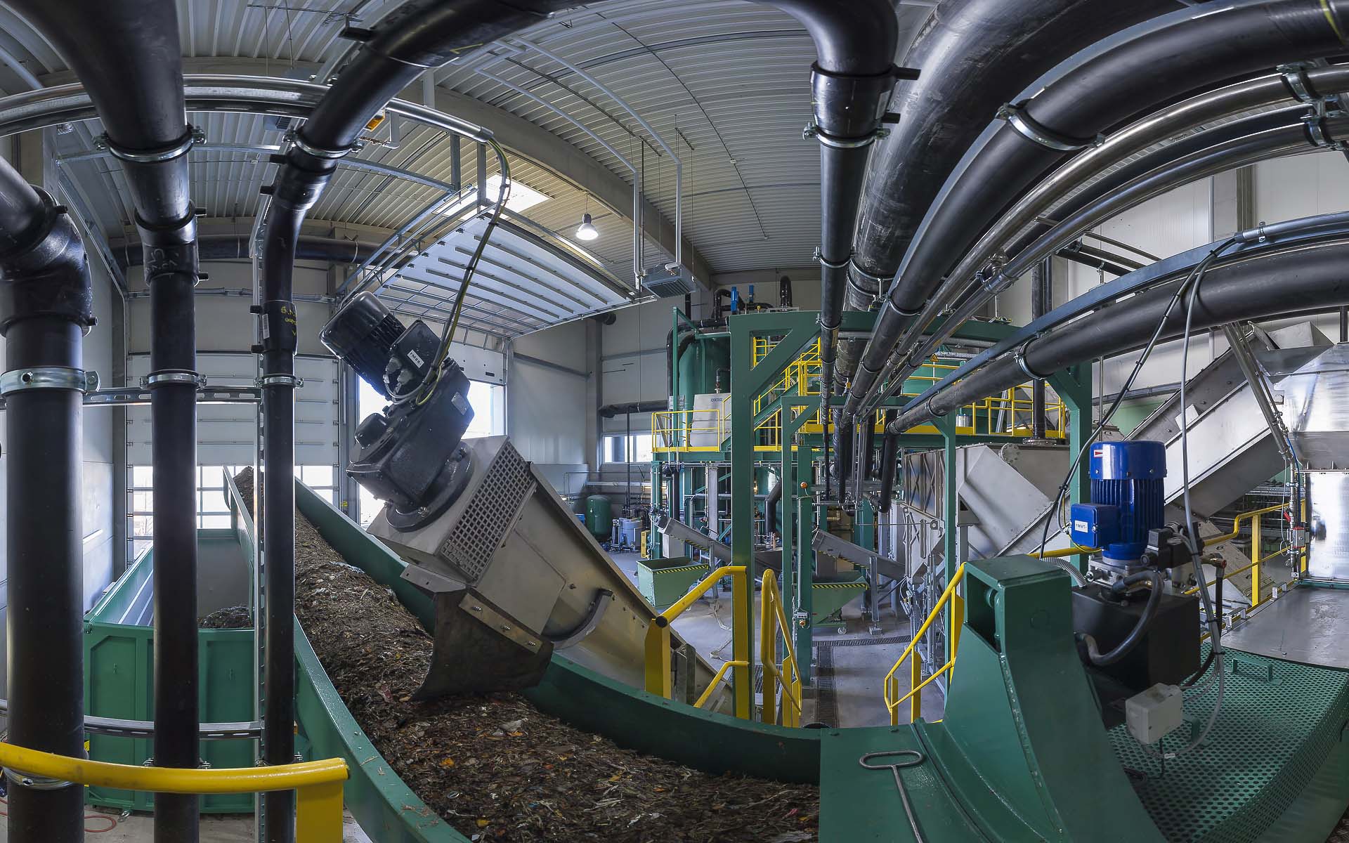 Exhaust air cleaning system in a waste disposal company, Zell am See, Salzburg