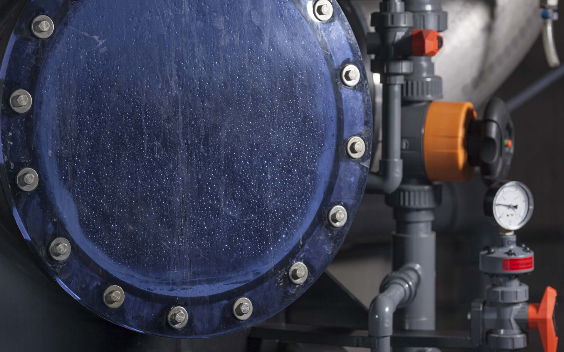 Chemical gas scrubber for flue gas cleaning for a brewery, Göss near Leoben, Styria, Austria