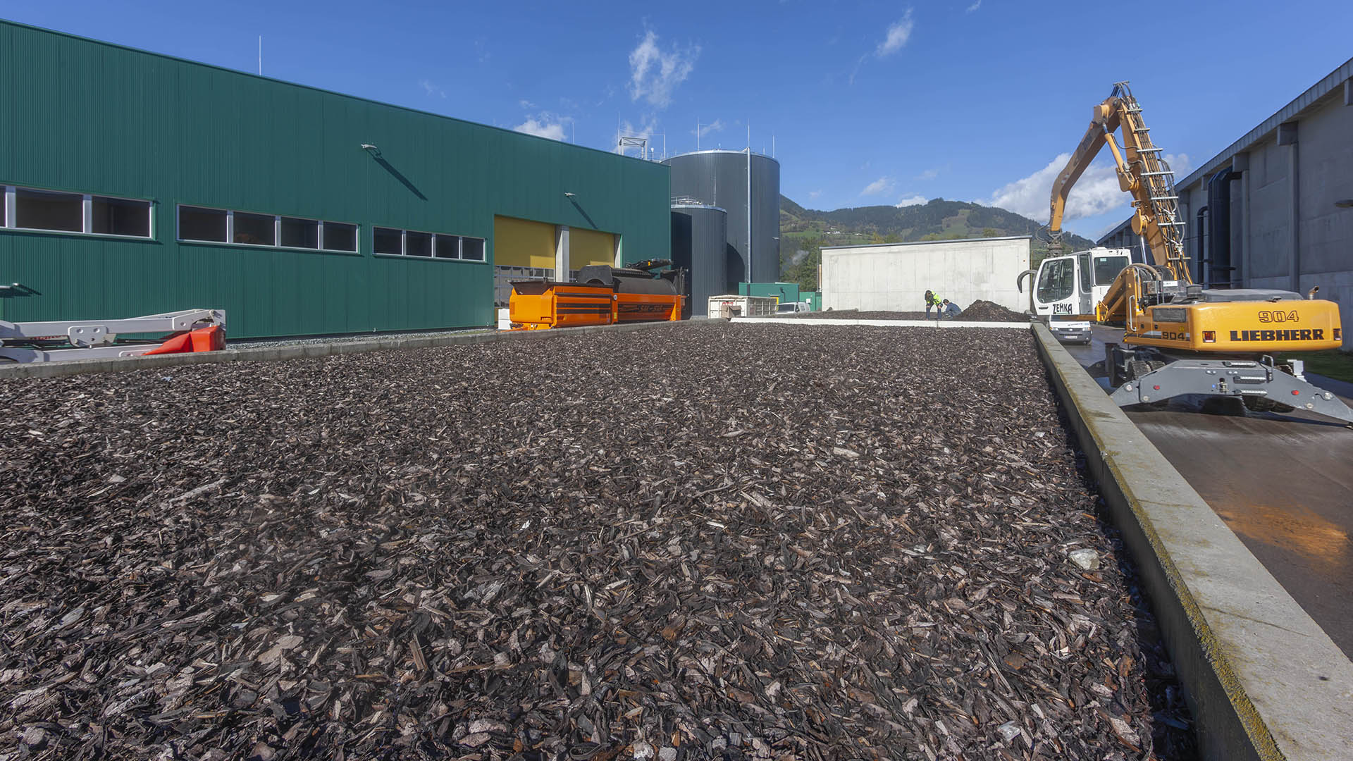 Preparativos para reemplazar el material filtrante en un biofiltro