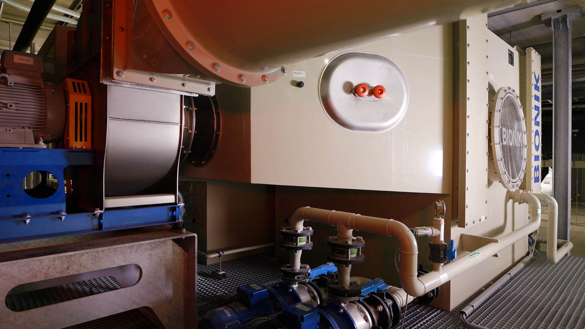 Műanyag porlasztó fúvókák egy gázmosó berendezésben